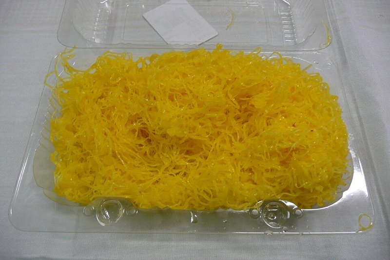 Foi thong (gouden eidraden) – ฝอยทอง (Thais gerecht)